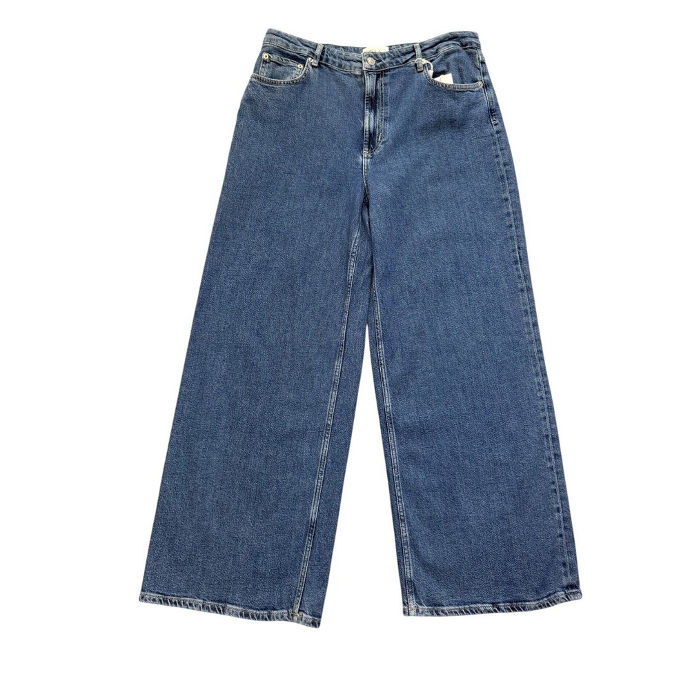 Rails The Angeleno‎ Ultra Wide Leg Jeans Pebble Blue Size 12 31 NEW NWT